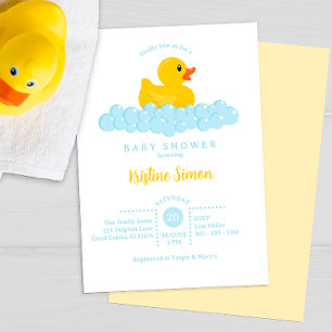 Invitation Baby shower de canard en caoutchouc - B