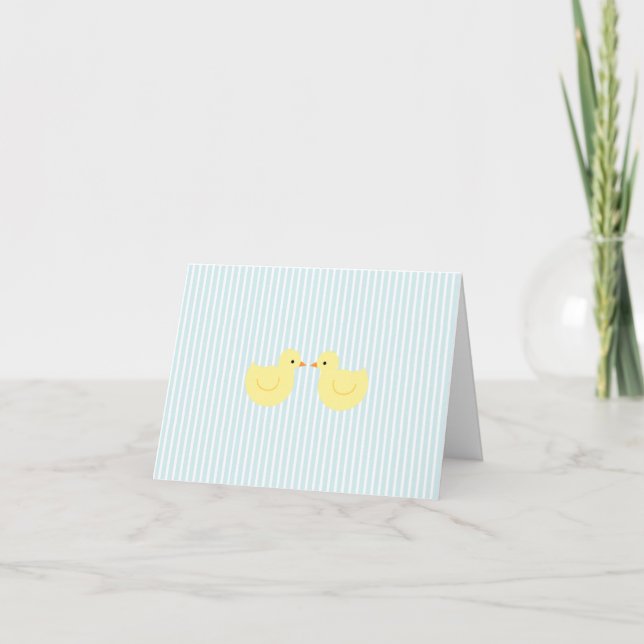 Invitation Baby shower de canard en caoutchouc Ble (Devant)