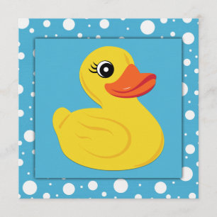 Invitation Baby shower de canard en caoutchouc jaune