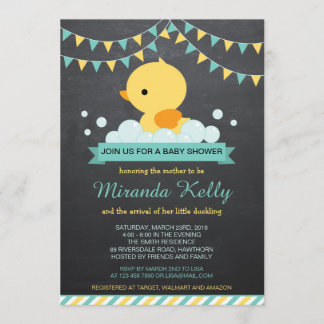 Invitation Baby shower de canard / Invitation de c