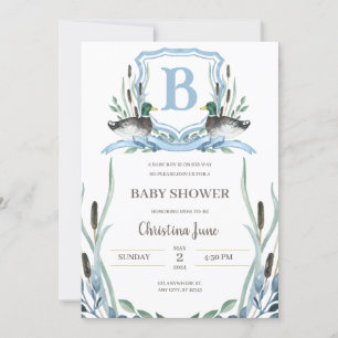 Invitation Baby shower de canard Mallard