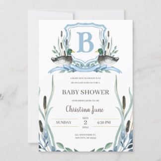 Invitation Baby shower de canard Mallard