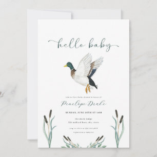 Invitation Baby shower de canard Mallard