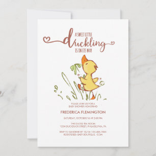 Invitation Baby shower de canard mignon
