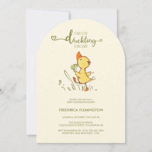 Invitation Baby shower de canard mignon
