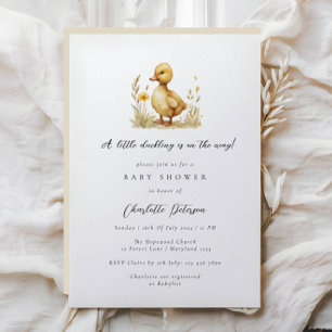 Invitation Baby shower de canard neutre selon le sexe