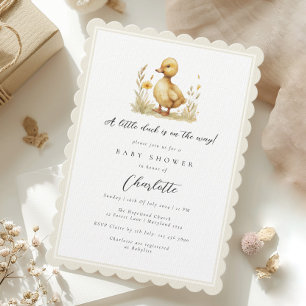 Invitation Baby shower de canard neutre selon le sexe