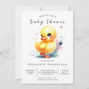 Invitation Baby shower de canard numérique Whimsical