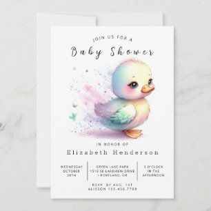 Invitation Baby shower de canard rustique à impression