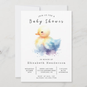 Invitation Baby shower de canard rustique modifiable