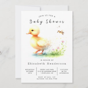 Invitation Baby shower de canard simple à imprimer
