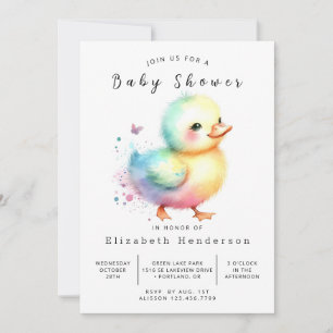 Invitation Baby shower de canard simple à imprimer