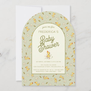 Invitation Baby shower de caniche aquarelle
