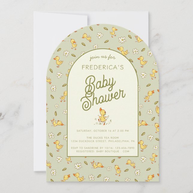 Invitation Baby shower de caniche aquarelle (Devant)