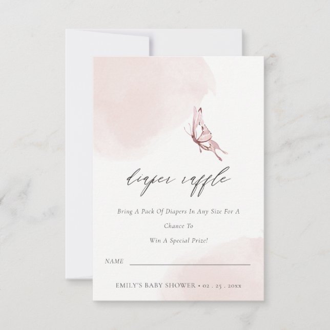 Invitation Baby shower de carafe à Papillon Bleu Cute (Devant)