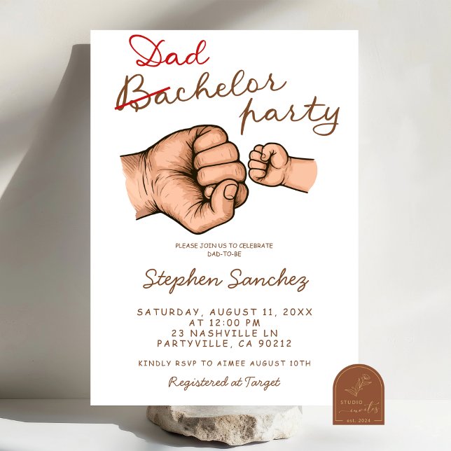 Invitation Baby Shower de Célibataire Papa  (Créateur téléchargé)