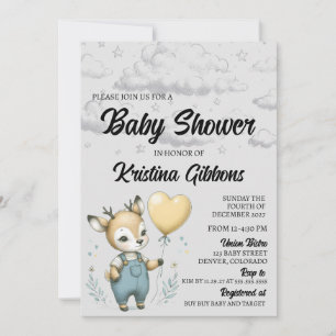 Invitation Baby shower de cerfs