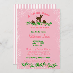 Invitation Baby shower de cerfs de bébés mignons (