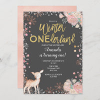 Invitation Baby shower de cerfs de bois de Chalkbo