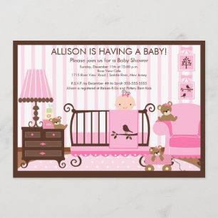 Invitation Baby shower de chambre pour bébé