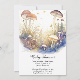 Invitation Baby shower de champignons