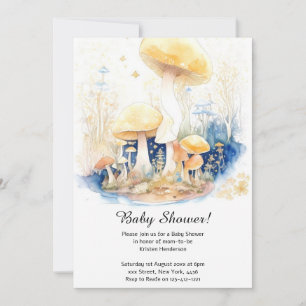 Invitation Baby shower de champignons