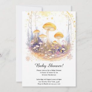 Invitation Baby shower de champignons