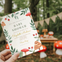 Baby shower de champignons de forêt