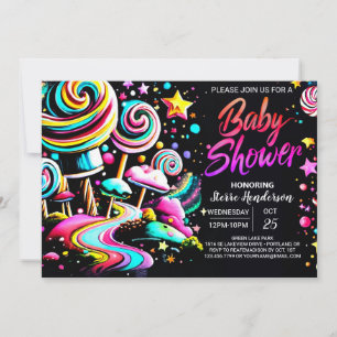 Invitation Baby shower de charme Candyland