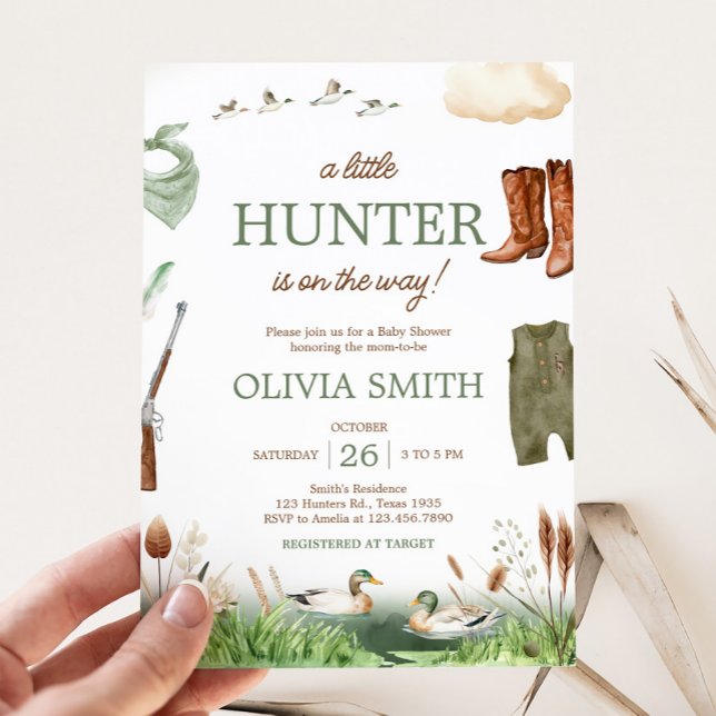 Invitation Baby shower de chasse au canard de Mallard (Duck Hunter Baby Shower Invitation)