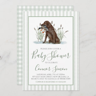 Invitation Baby shower de chasseur de canard du sud de Preppy
