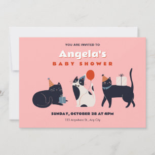 Invitation Baby shower de chat