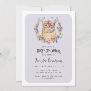 Invitation Baby shower de chat somalien