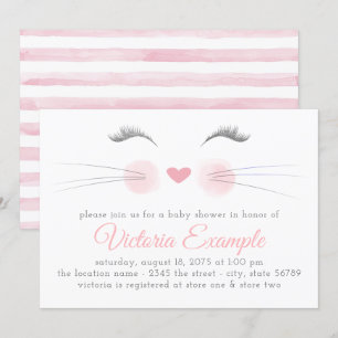 Invitation Baby shower de chats pour fille Kitten