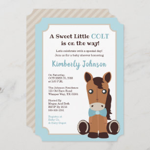 Invitation Baby shower de Cheval Boy