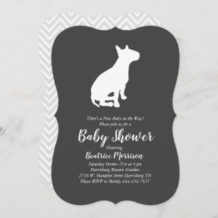 Invitation Baby shower de Chien Bull Terrier Neutre