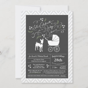 Invitation Baby shower de Chien de Basenji neutre