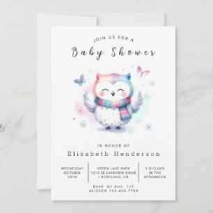 Invitation Baby shower de Chouette de Bohême