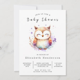 Invitation Baby shower de Chouette de Bohême