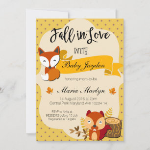 Invitation Baby shower de chute d'amour