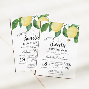 Invitation Baby shower de citron doux Little Sweetie