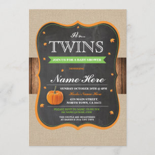 Invitation Baby shower de citrouille c'est l'invitation en