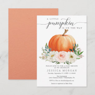 Invitation Baby shower de Citrouille de automne rustique