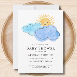 Invitation Baby shower de Clouds Boy
