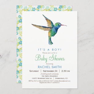 Invitation Baby shower de colibri