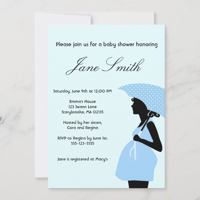Invitation Baby shower de concepteur (Devant)
