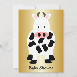 Invitation Baby shower de conception de vache