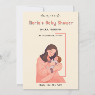 Invitation Baby shower de conception mère et bébé