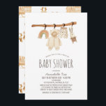 Invitation Baby shower de conduite neutre pour les hommes et<br><div class="desc">Cette gamme de vêtements de bébé sans baby shower de conduite ou de conduite comporte des vêtements de bébé tels qu'un romper et une paire de pantalons, un lapin farci/animal et un arc-en-ciel. Au verso, un arrière - plan blanc avec des motifs bébé. Personnalisez-le selon vos besoins. Vous pouvez trouver...</div>