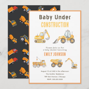 Invitation Baby shower de construction